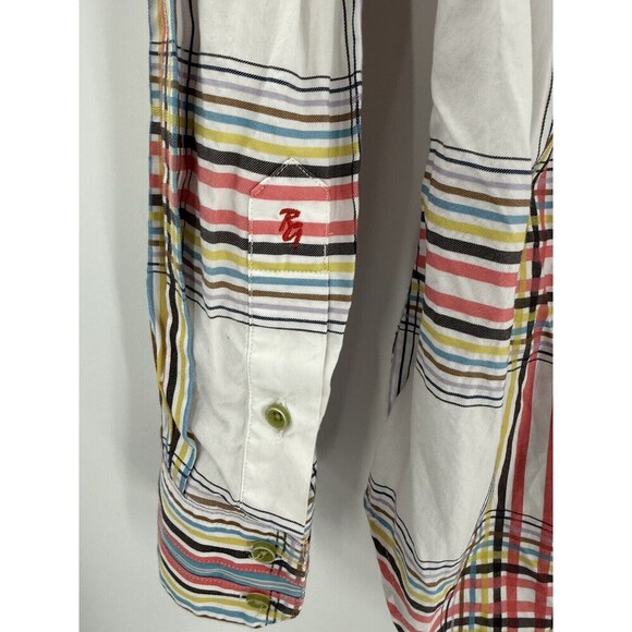 ROBERT GRAHAM Shirt Men's MEDIUM Hidden Snap Button Flip Cuff Long Sleeve EUC - Picture 3 of 14